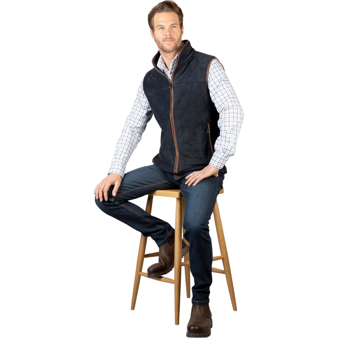 2025 Rydale Herren Huggate Vlies Weste 412387 - Ink